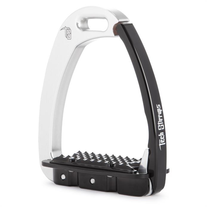 Tech Stirrups Venice Young Evo stigbøjle | Sølv/Sort str. 36 eller mindre
