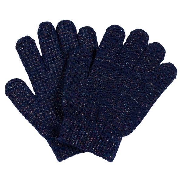 Equipage Luna Glitter børnehandsker | Navy OneSize