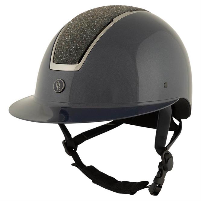 BR Omega Glamourous Ridehjelm Glossy | Navy & gunmetal