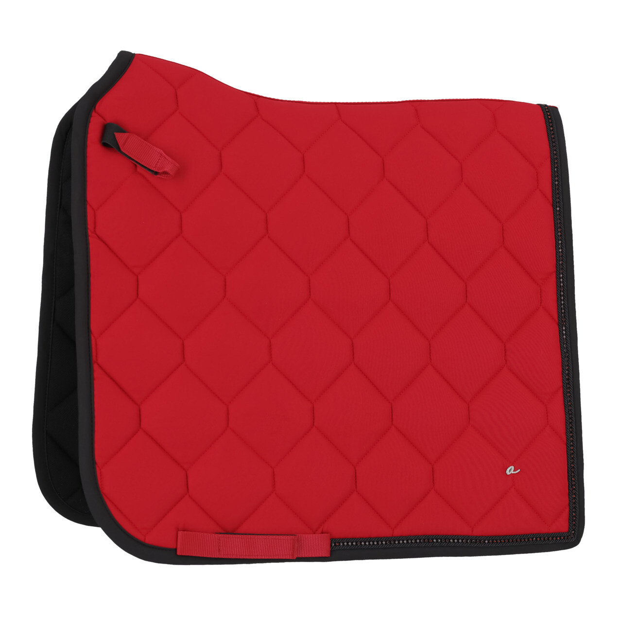 QHP Oakleigh dressur sadelunderlag Sunset Red 01