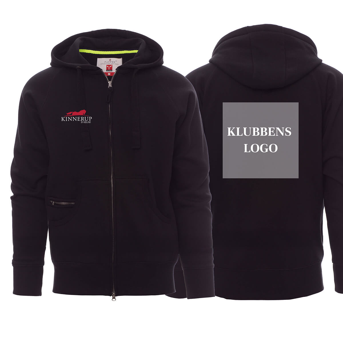 Kinnerup Klubtøj Dallas hoodie med lynlås | Unisex