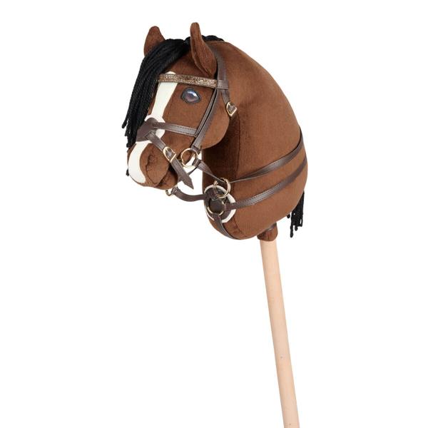 01 26100034 01 Cheval Roi Mexikansk Trense Brun med guld bid champagne sten