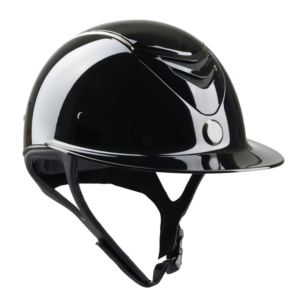 OneK Avence ridehjelm glossy sort crome