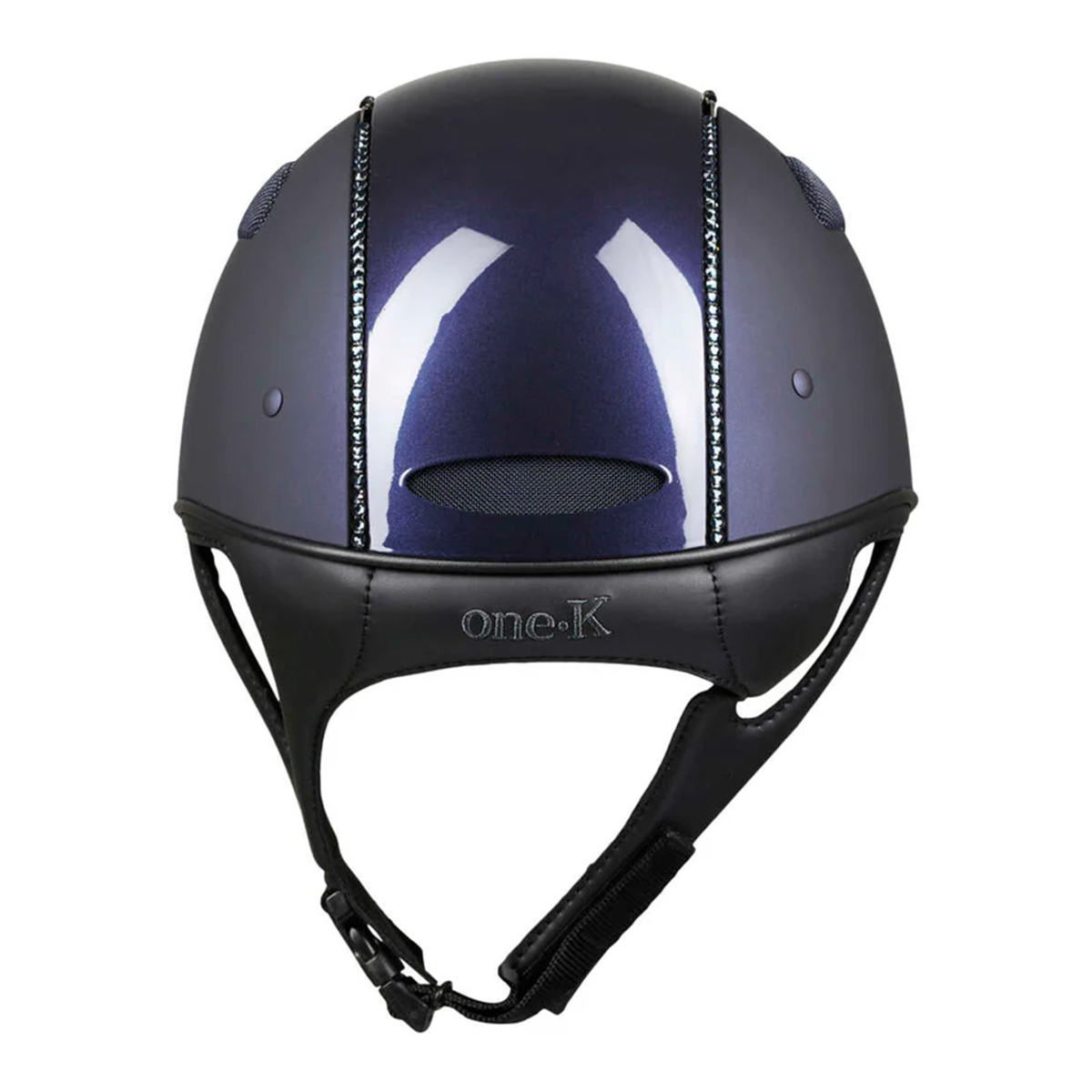 OneK Defender Pro ridehjelm matt Navy Swarowski pipe glossy top 01