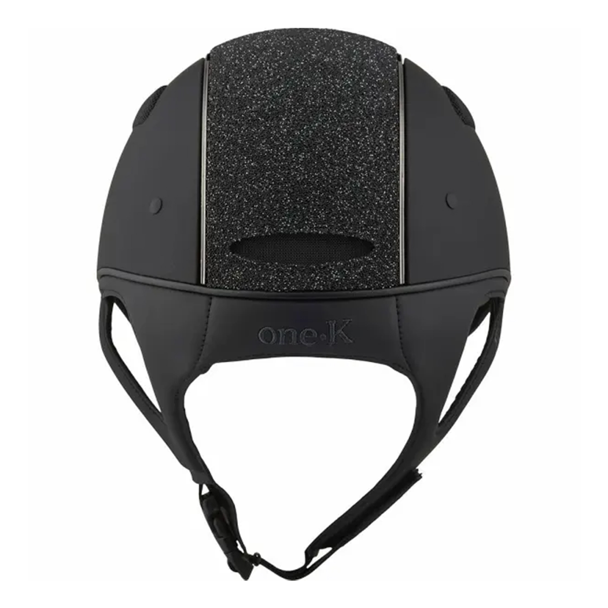 OneK Defender Pro ridehjelm matt Sort chrome pipe glitter top 01