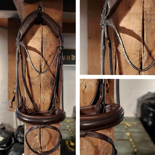 FinesseBridles Alm. Trense  "Cassidy" 2. sortering | Brun-Brun m. messing