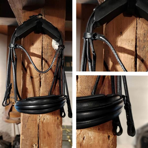 FinesseBridles Kandar Trense 2. sortering | Sort-Sort m. sølv