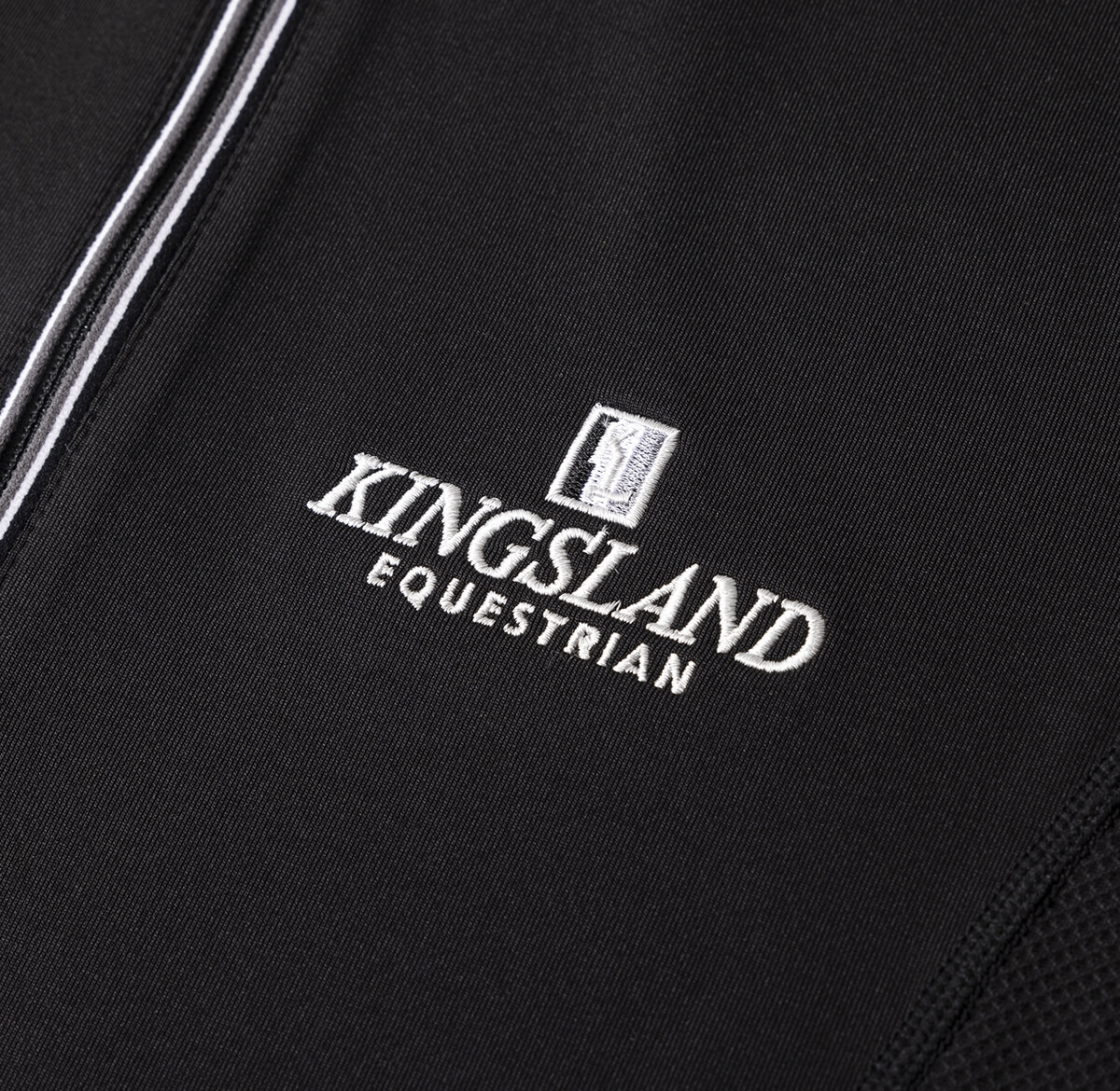 Kingsland Classic Dame langaermet traeningsbluse Sort V 160101318 01