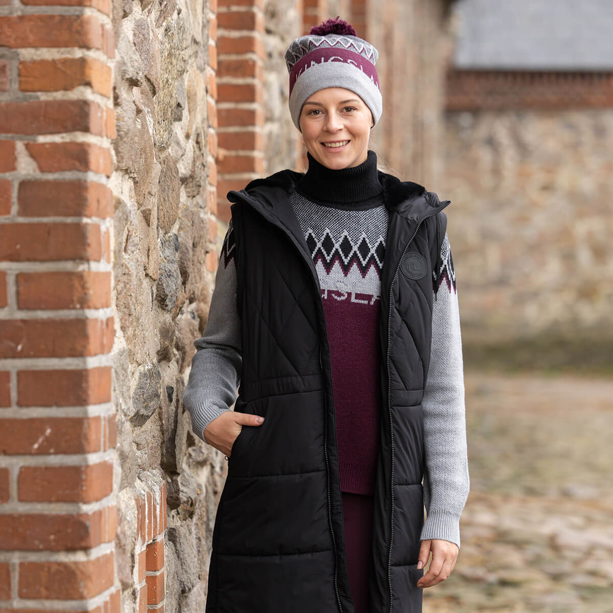 kingsland montez rullekrave striktrøje navy sort bordeux V 160101459 01