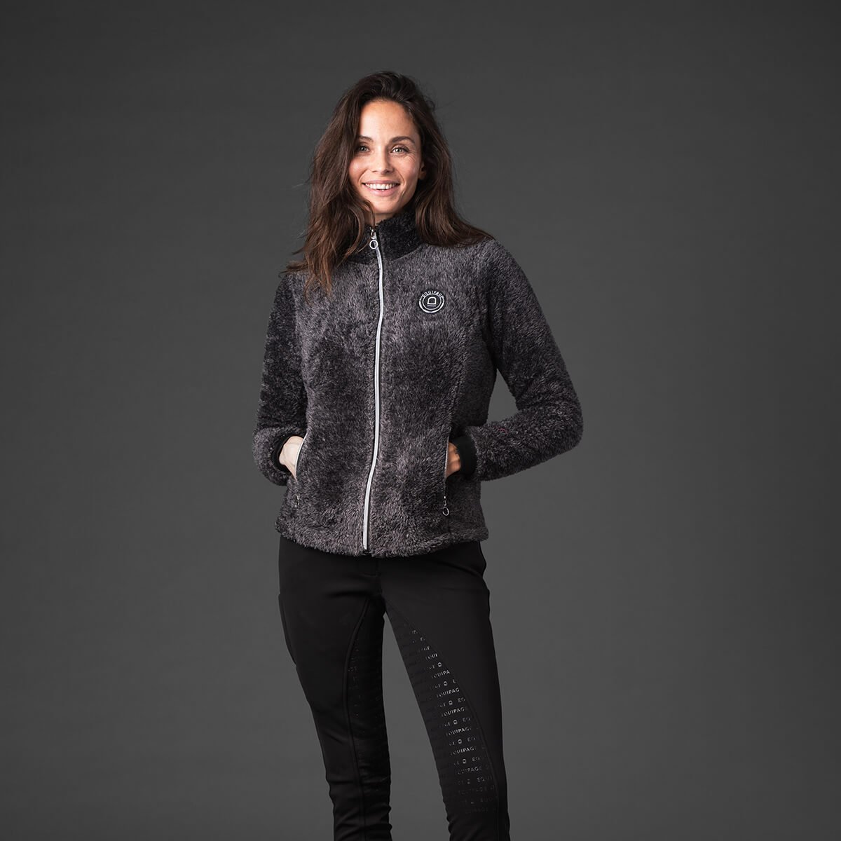 Equipage vinnie zip cardigan sort V 160101532 01