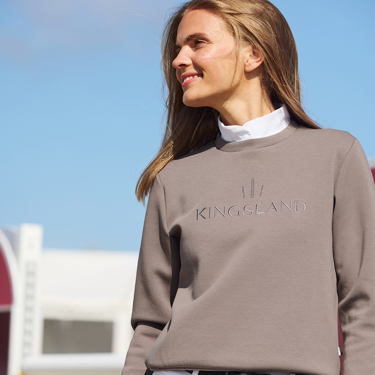 Kingsland Lola dame sweatshirt Brown Iron 01