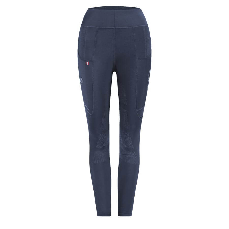 Cavallo Lin ridetights m. fuld grip | Mørkeblå