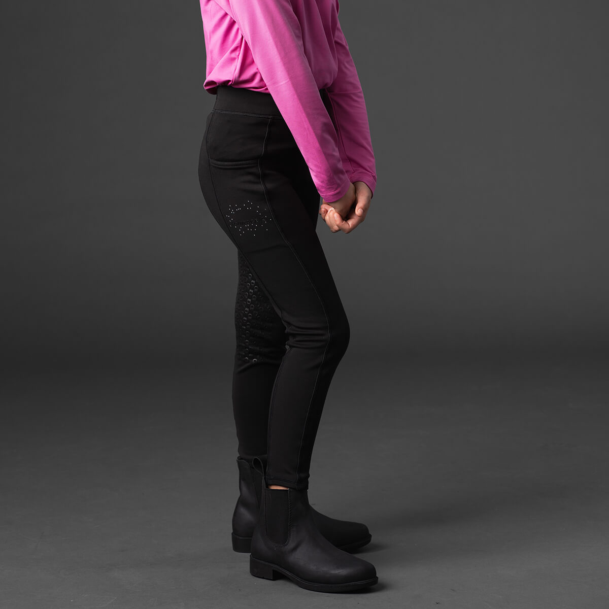 sophia vintertights fullgrip sort børneridebukser V 16372768 01