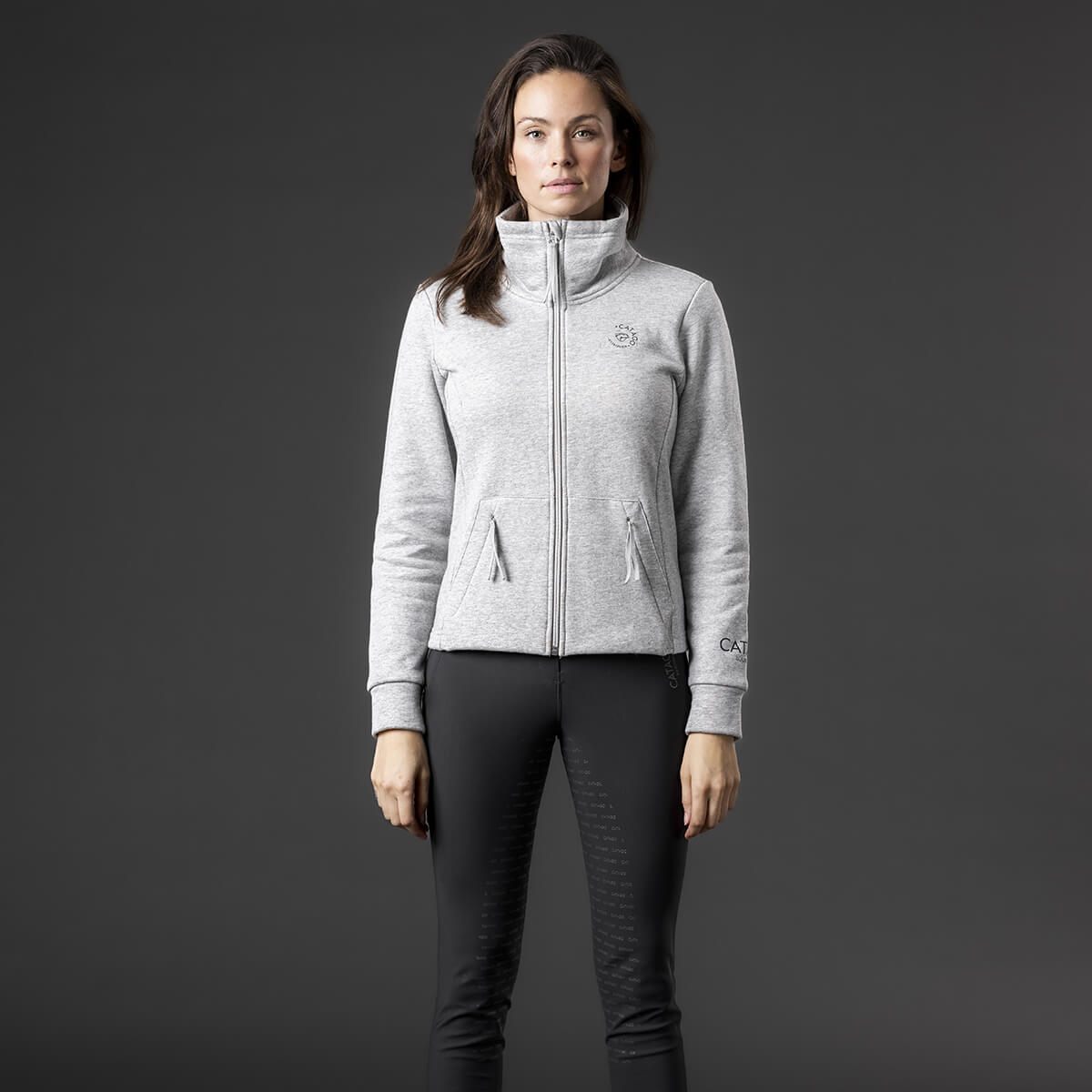 CATAGO Benja zip cardigan Graa Melange V 300011018 01