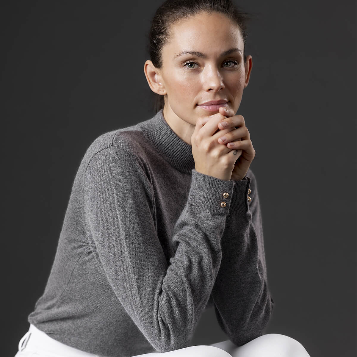 CATAGO Ava Mohair pullover Graa Melange V 31801018 01