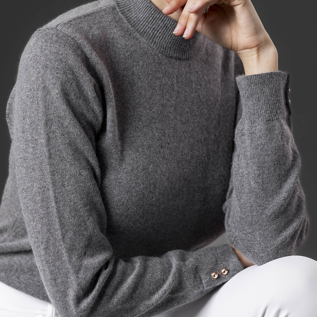 CATAGO Ava Mohair pullover Graa Melange V 31801018 01