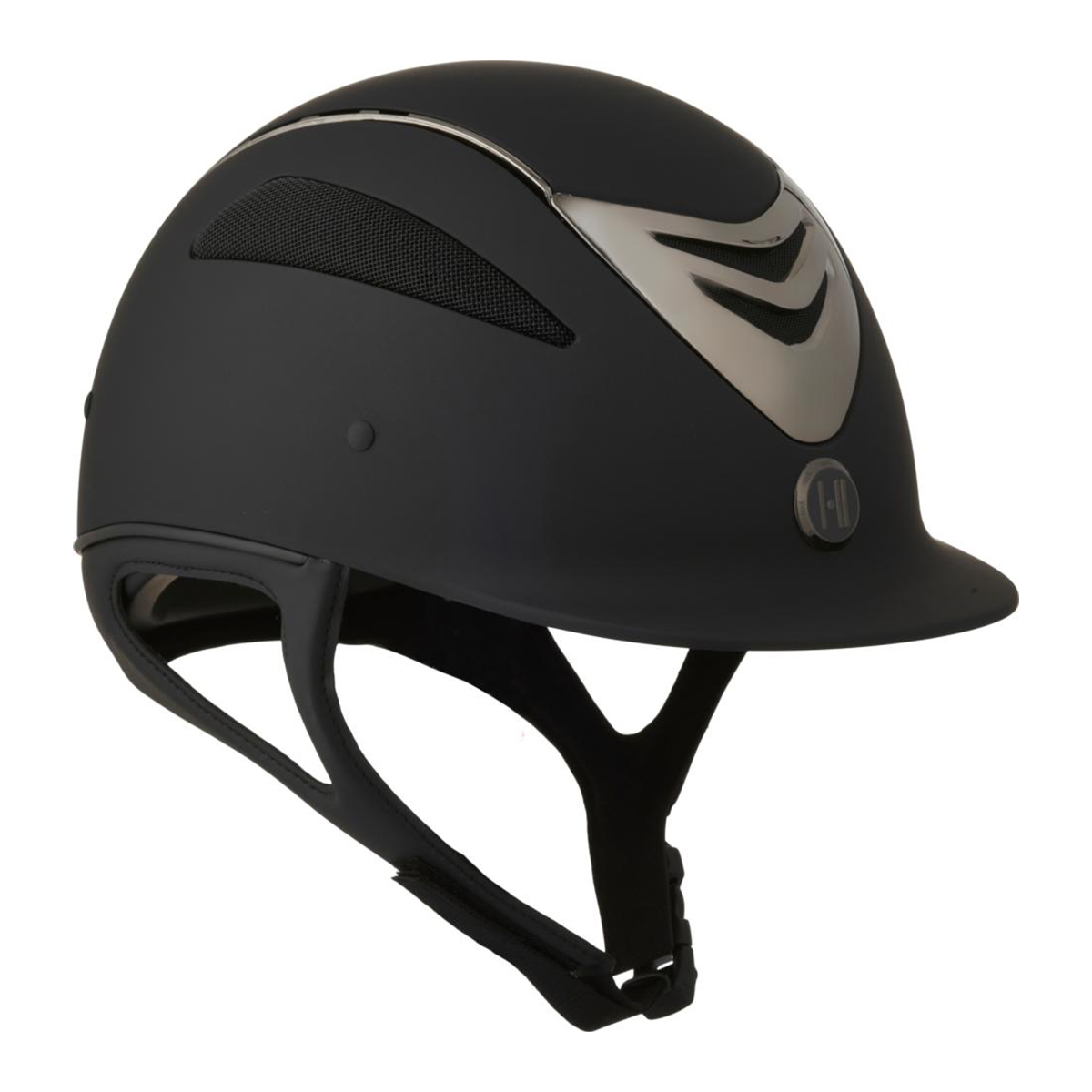 OneK Defender Pro ridehjelm matt | Sort m. chrome front og pipe
