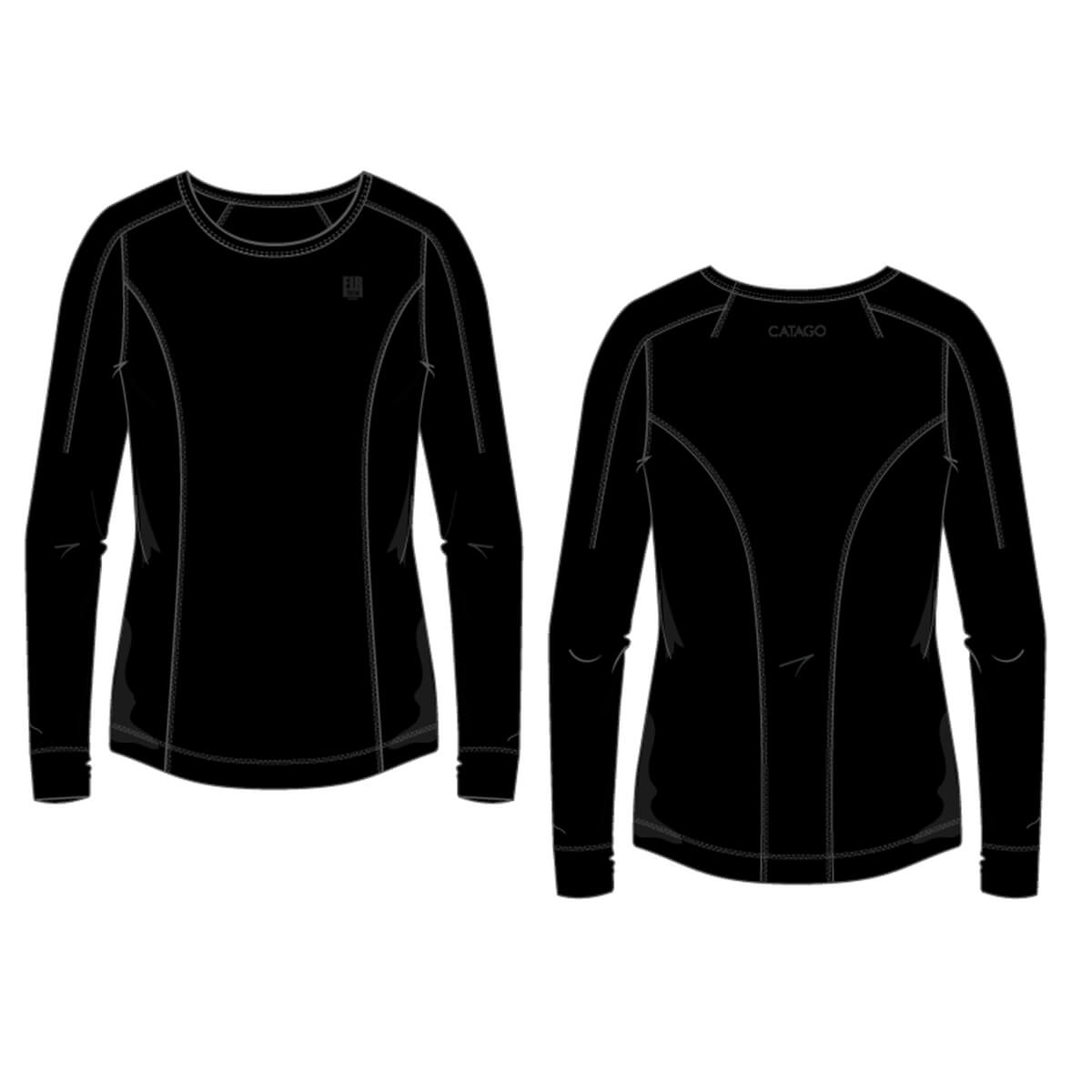 CATAGOFIR Tech Langaermet T shirt Sort 01